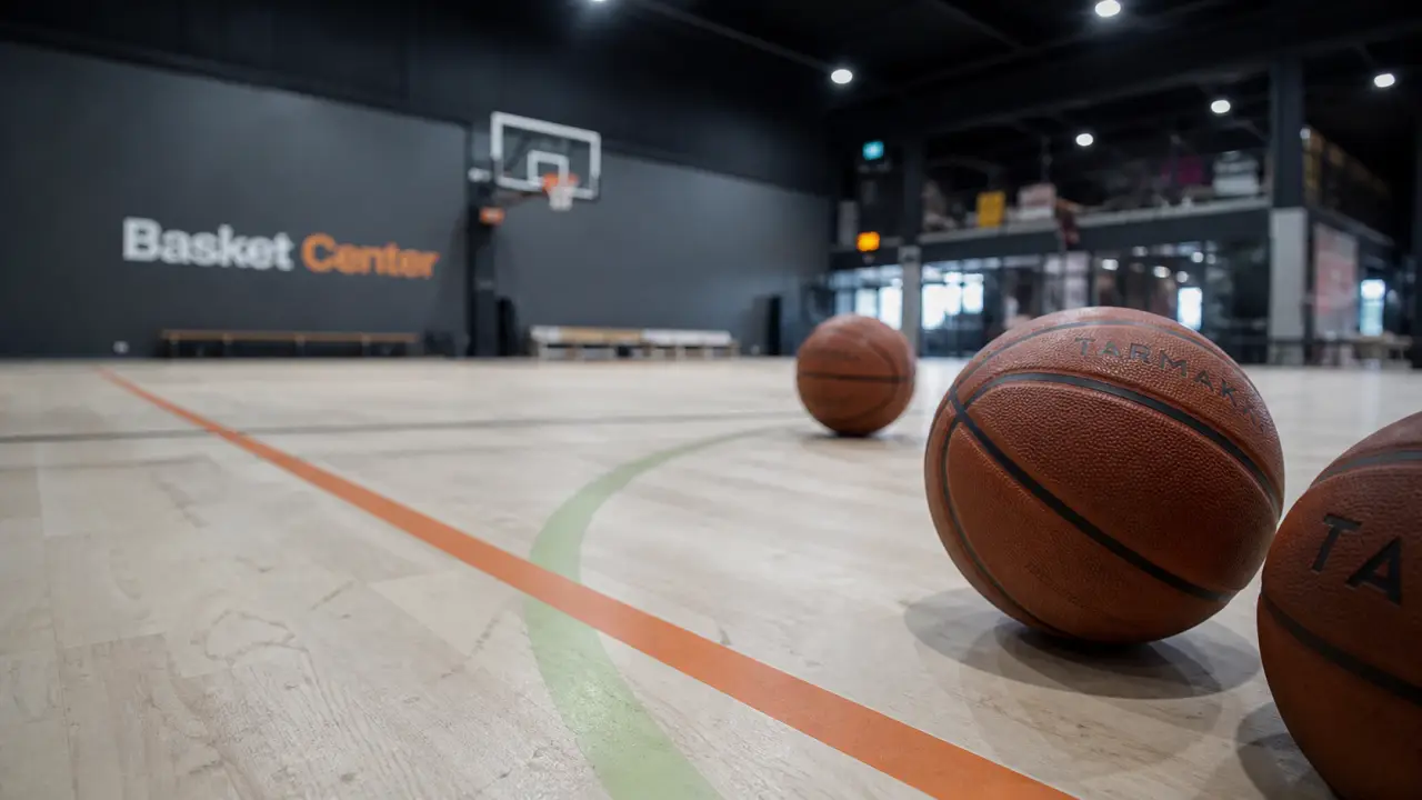 Basket center strasbourg : terrain 3x3 intérieur, paniers et parquet