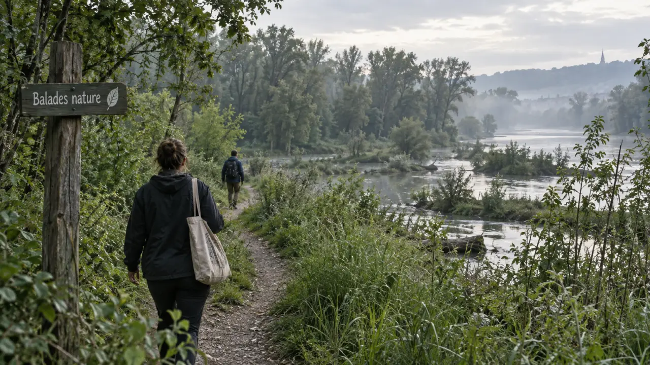 Balades Strasbourg : sentier nature au Rhin depuis la passerelle