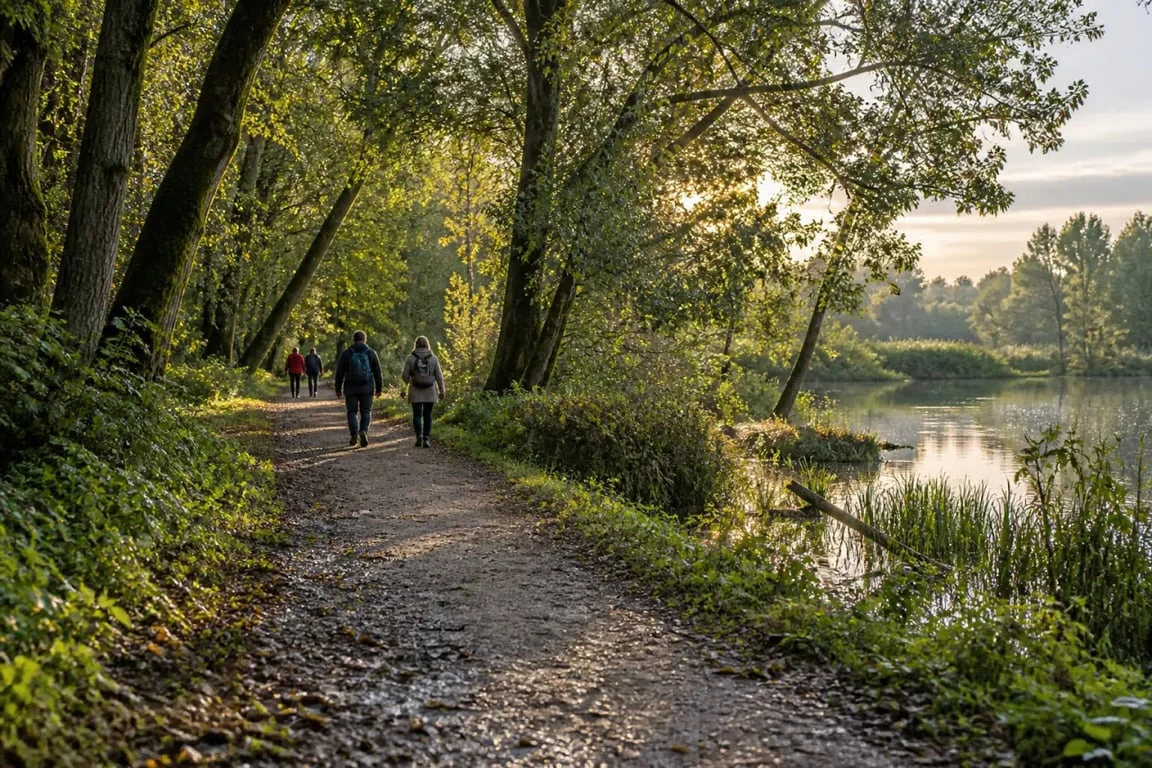Balades Strasbourg sur un sentier nature près du Rhin