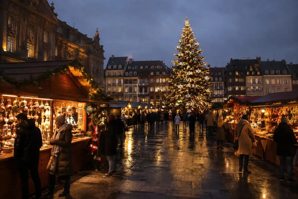 Marchés de Noël de Strasbourg autour de la place Kléber et de la cathédrale
