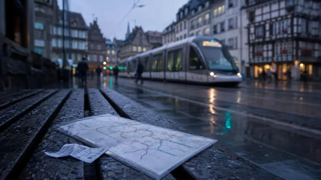 Strasbourg quartiers : tram et plan de lignes, Krutenau, Robertsau, Neudorf, Wacken