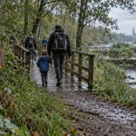 Balade autour de Strasbourg 10 km : passerelle bois vers Rohrschollen
