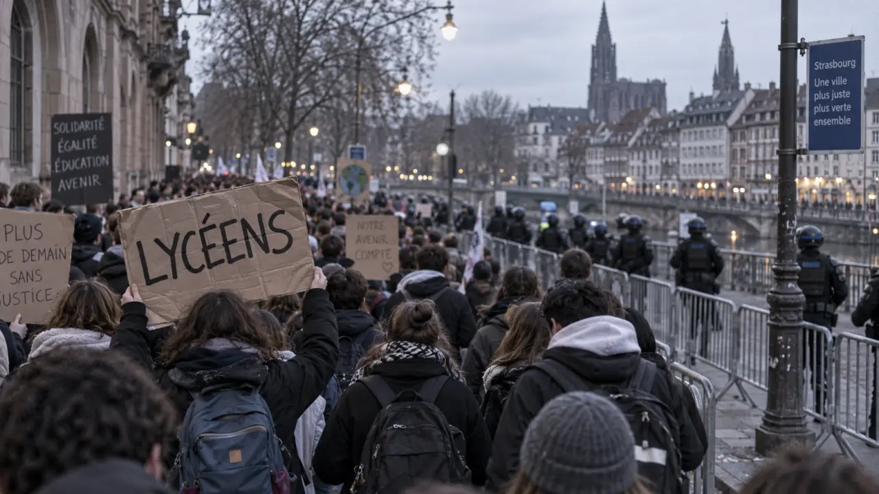 Plus de 6 000 manifestants à Strasbourg pour soutenir les lycéens