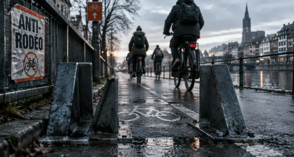À Rotterdam, un dispositif anti-rodéo sur une piste cyclable fait débat