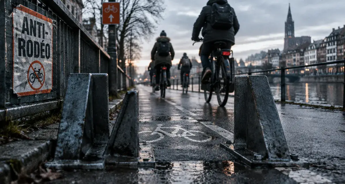 À Rotterdam, un dispositif anti-rodéo sur une piste cyclable fait débat